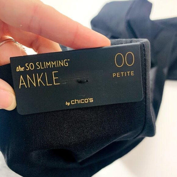 NWT Chico's So Slimming PAnt Bridgette Ankle Elastic Waist Pull On Ponte  XSP - Picture 5 of 9